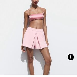 Zara- pleated front skort- new with tags